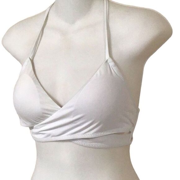 Swim, Swimwear Bikini, Tropical, size Large, White Top, Floral Bottom, Fully Lin - Picture 2 of 7